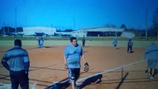Speedy plays first base. Out