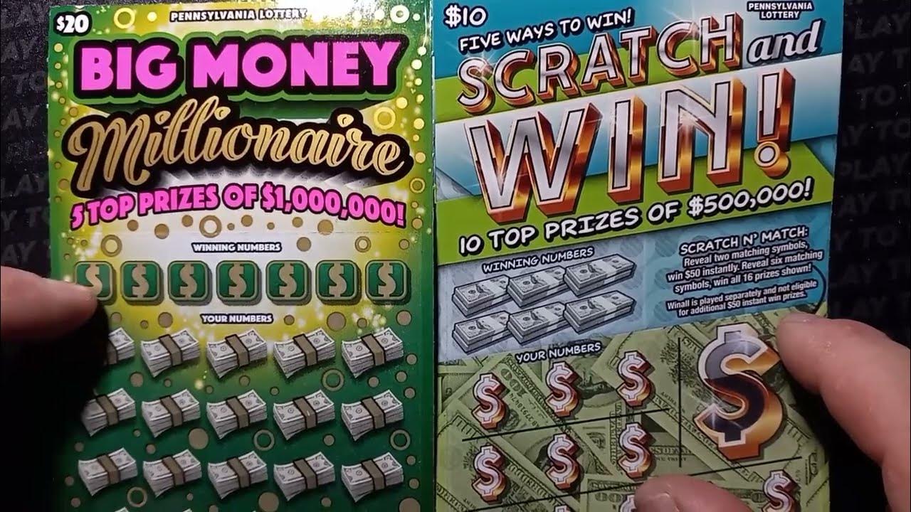 SCRATCH and WIN & The new BIG MONEY MILLIONAIRE 🍀PA Lottery scratch