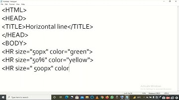 Adding horizontal ruler in HTML.