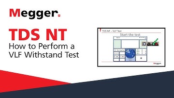 TDS NT - How to Perform a VLF Withstand Test
