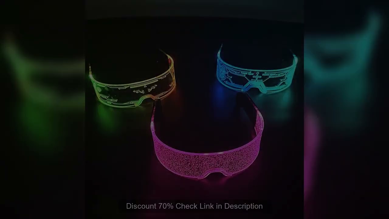 Cool Luminous Colorful LED Light Up Glasses Glowing Neon Light Flashing Party Glasses For Nightclub