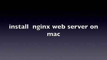 install nginx web server on mac os