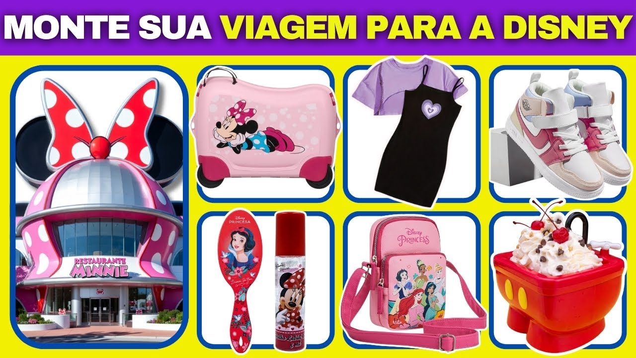 ✨🏰 MONTE SUA VIAGEM DOS SONHOS PARA A DISNEY | QUIZ INTERATIVO + DESAFIOS SURPRESA