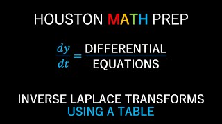 Inverse Laplace Transform Examples (Using a Table)