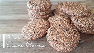 Easy! Crispy Flourless Sesame Cookies