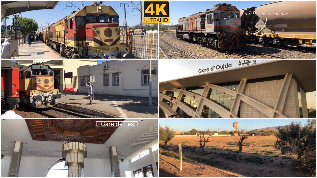 Mon voyage🧳🎥de Fès vers Oujda en train🚂 meilleurs moments gares et paysages de l'oriental.