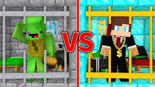 Mikey in POOR Prison vs JJ in RICH Prison in Minecraft (Maizen)