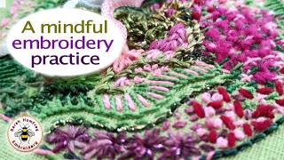 Embroidery for mindfulness. No pattern/kit needed just fun creative stitch exploration.