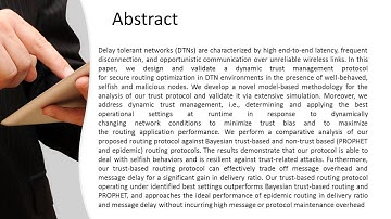 Dynamic Trust Management for Delay Tolerant Networks and Its Application to Secure Routing