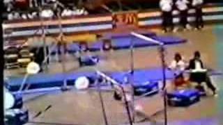 Xu Wenhong Uneven Bars 1985 USA vs China