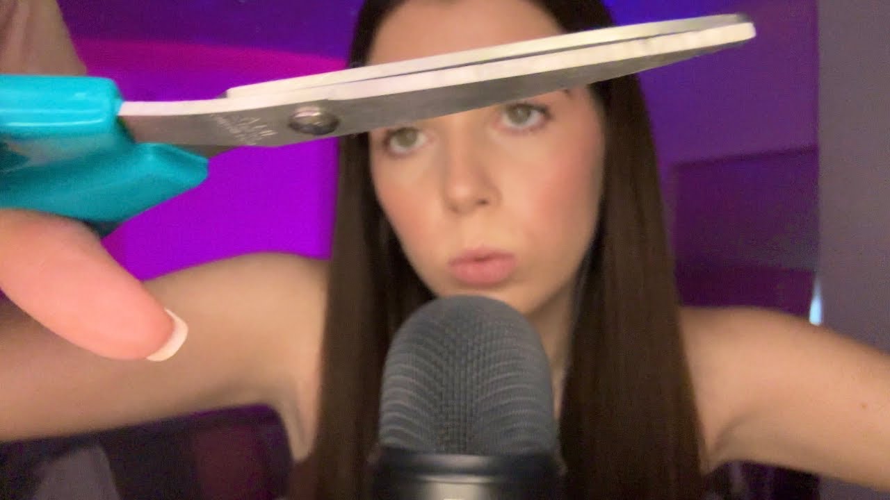 Face/Mic Brushing + Scissor Sounds 🩷✂️ | CV for James | ASMR