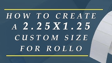 How to Create a 2.25x1.25 Custom Size for Wired Rollo Printer in Windows