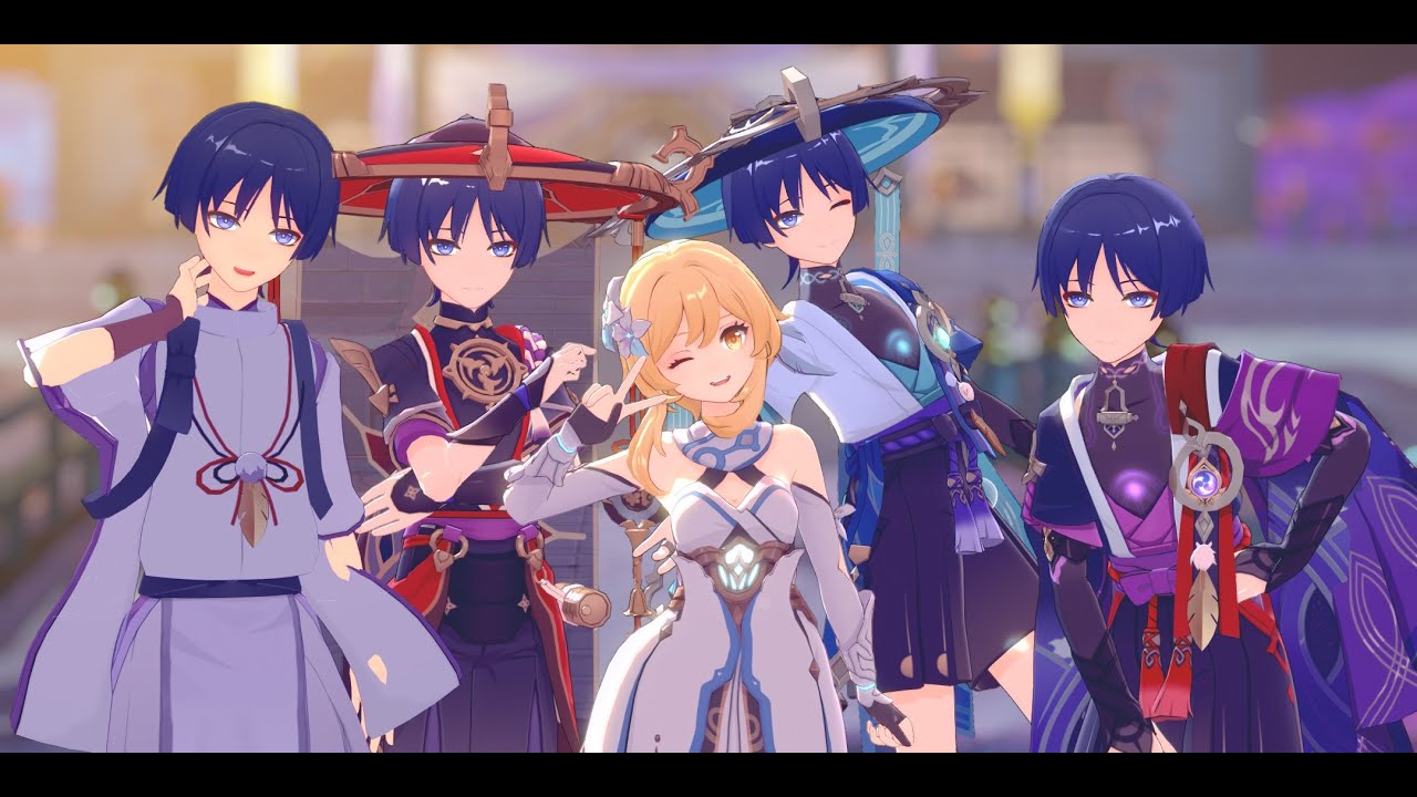 【Genshin Impact 原神 MMD】恋爱告急【Scaramouche/Wanderer x Lumine散荧】