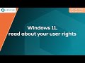 Windows 11, read about your user rights