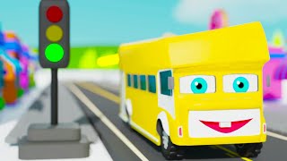 Yellow Bus | Toy Factory Part-1 | Bus Cartoon Video for Kids | Wheels on the Bus | Pilli Go Rhymes