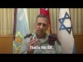 A Message from the IDF Chief of Staff from Self-Isolation