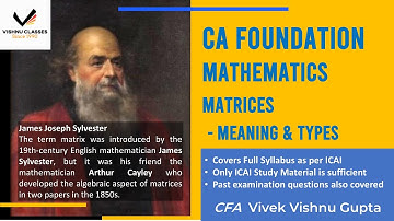 CA Foundation | Mathematics | Matrices