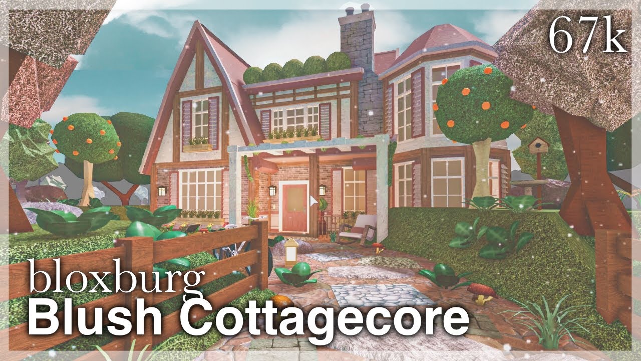 Bloxburg Blush Cottagecore House Speedbuild Exterior Youtube - speed build roblox bloxburg