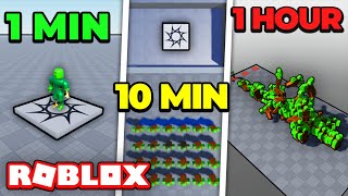 I Made a Zombie Defense Game in 1 Min vs 10 Min vs 1 Hour (ROBLOX)