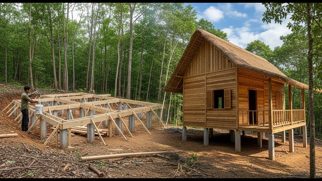 135 Days of Building - Simple Happiness of a Young Family on a Small Mountain Farm/ Living Off Grid