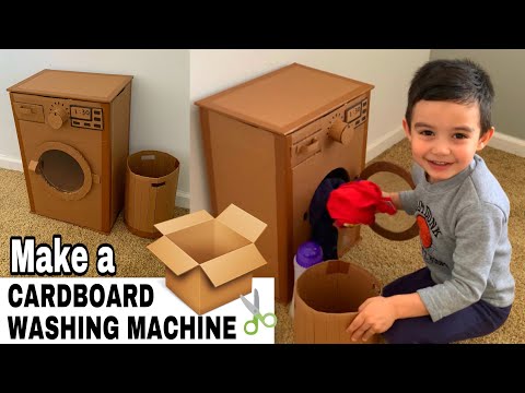 DIY | How to make a washing machine using cardboard