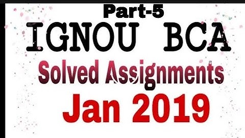 IGNOU BCS-012 Solved assignment Jan 2019 Part-5
