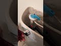 How to fix hard to push toilet handle