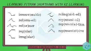 All Contractions Dictation | Pitman Shorthand | KZ Learning screenshot 1