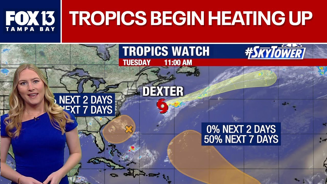 Tropical Storm Dexter heads out to sea as tropics begin heating up