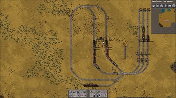 Factorio Railyards with Train Coupler mod