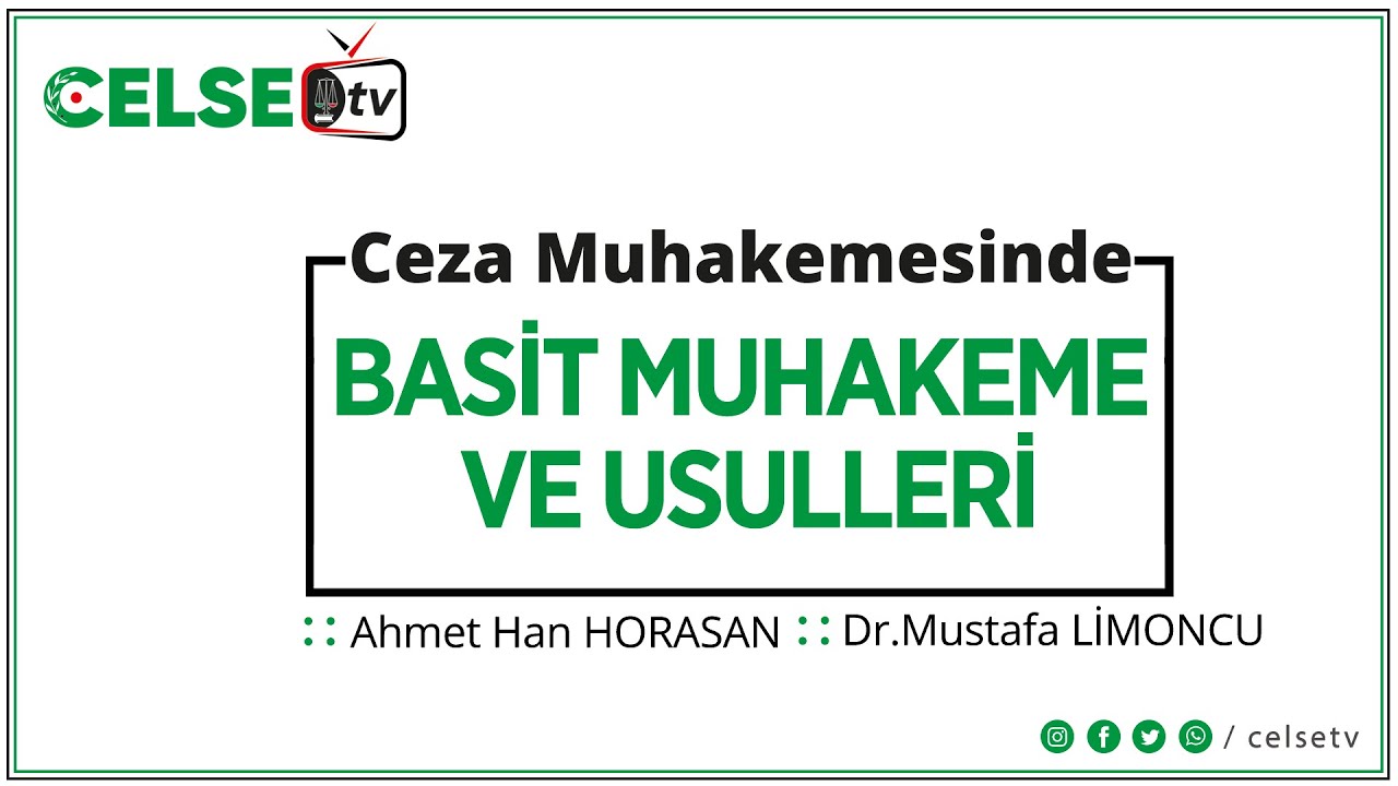 Ceza Muhakemesinde “BASİT MUHAKAME VE USULLERİ”