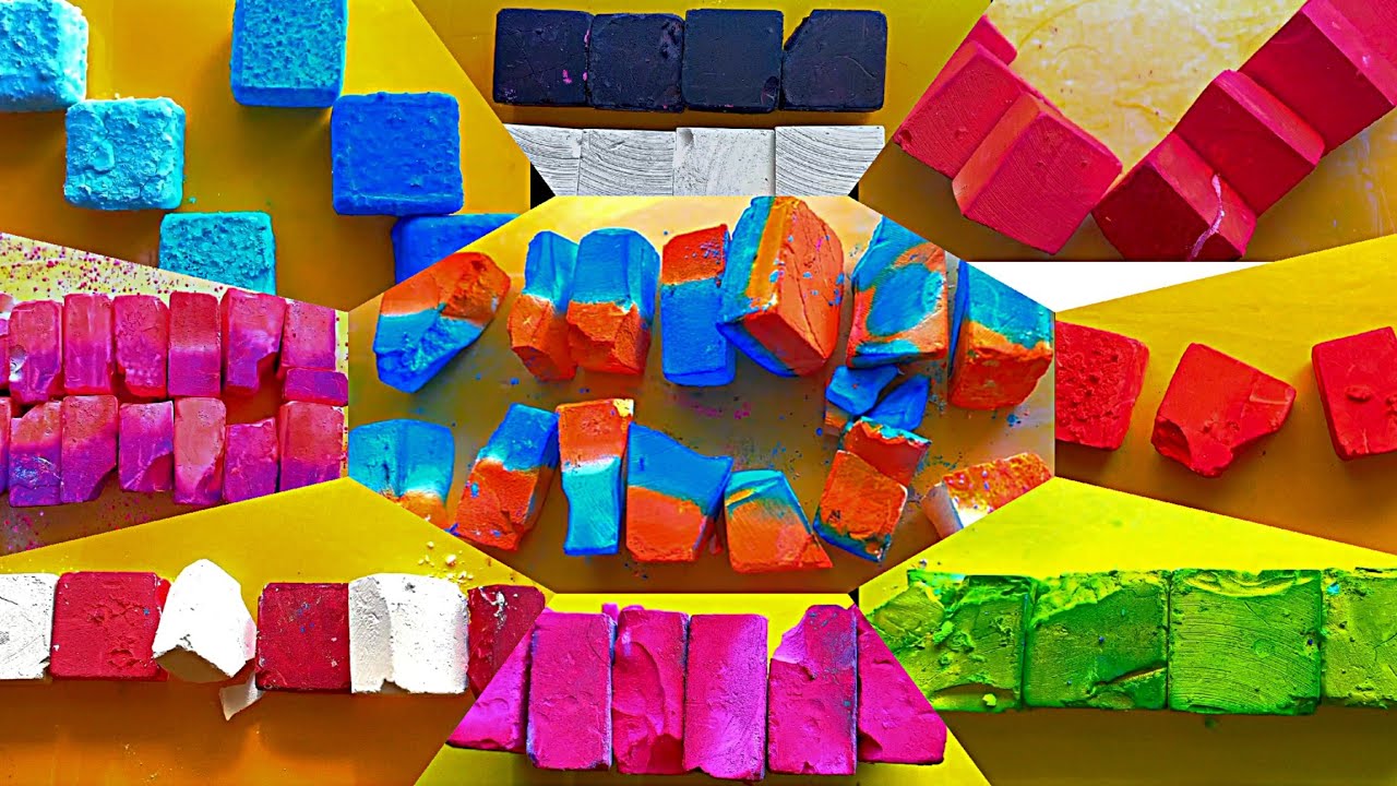 ULTRA SOFT dyed fresh gym chalk blocks asmr sleep aid oddly satisfying ...