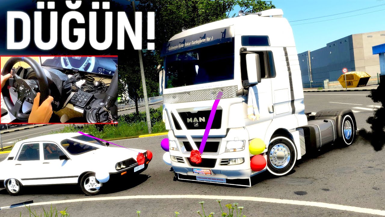 TIRLA DÜĞÜNE GİTTİM! (LASTIK YAKTIM YANLADIM) - DÜĞÜN KONVOYU - ETS 2 Mod T300RS GT @oguzhankaplan