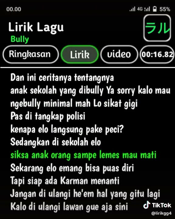 lagu dan ini ceritanya tentangnya anak sekolah yang dibully