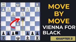 MOVE BY MOVE LEARN OPENING VIENNA FOR BLACK (TRICKS & TRAPS) ‼️ CHESS OPENING COURSE CHAPTER 5