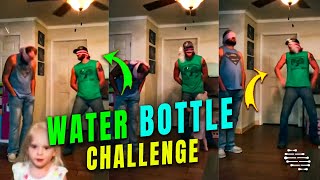 Two Guys Doing Water Bottle Challenge Blindfolded