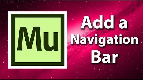 Adobe Muse Getting Started - Adding A Navigation Bar