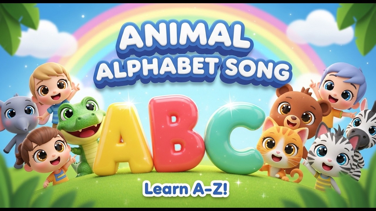 Animal ABC Song for Kids 🎵 Fun Alphabet Learning A to Z | Kids Song ...