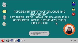 ADP2083 INTERFAITH OF DIALOGUE AND ENGAGEMENT (ARTICLE REVIEW)
