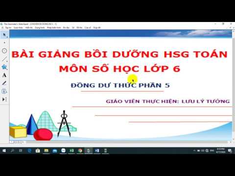 Dành cho hsg lớp 6: chuyên đề đồng dư thức