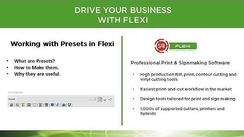 Working with Presets in Flexi