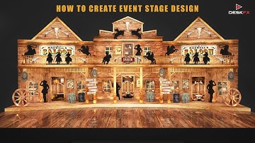 Tutorial on Modeling texturing and lighting a 3d Stage in 3dsmax | Desk FX | Part 5