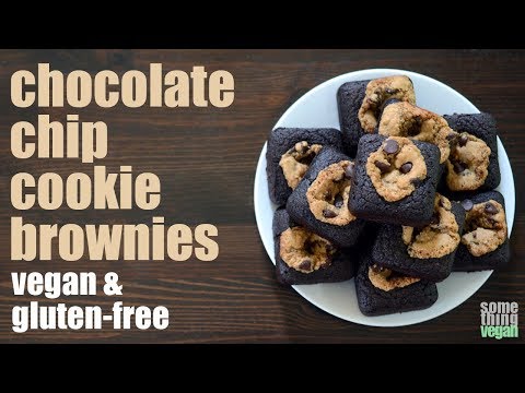 chocolate chip cookie brownies (vegan & gluten-free) Something Vegan