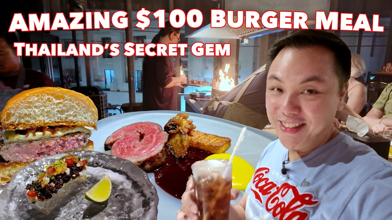 Попробуйте тайский бургер за 100 долларов... в стиле «Омакасэ»! Лучший в мире бургер в Бангкоке.