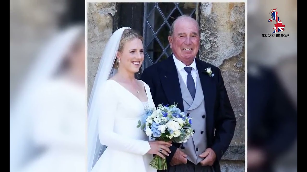 ♛Princess Royal watches ex-husband Capt Mark Phillips walk daughter Stephanie down the aisle.