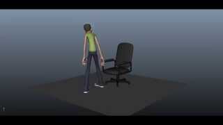 Sitting on a chair animation - Key Frames and rough timing Sitting on a chair animation - Key Frames and rough timing