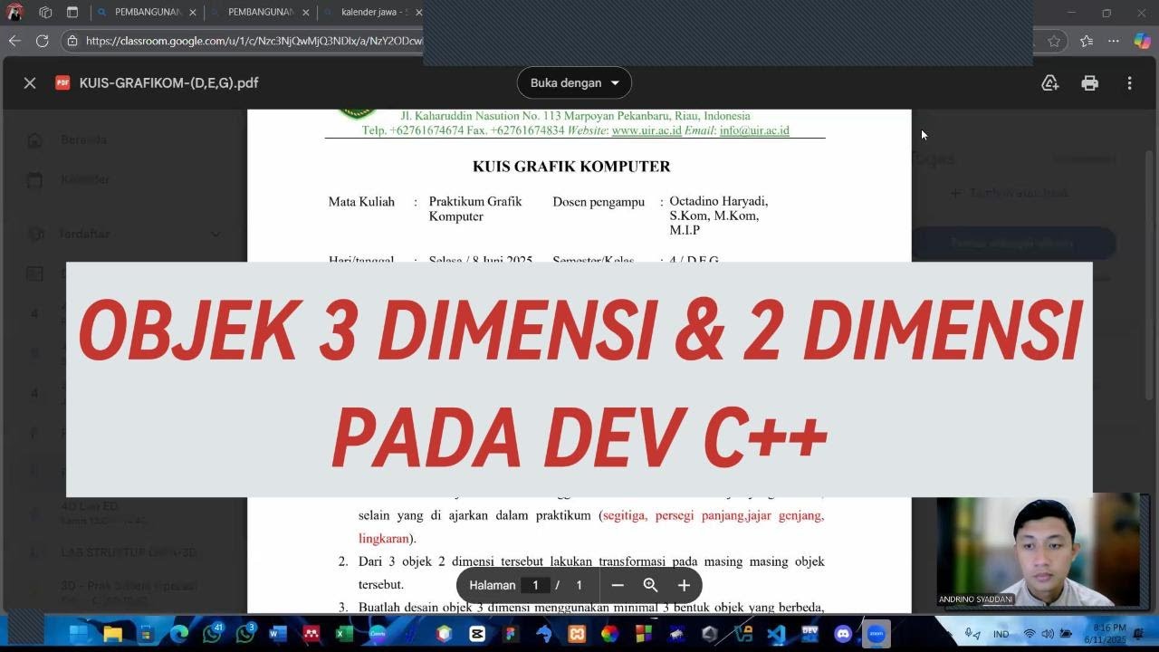 OBJEK 3 DIMENSI DAN 2 DIMENSI DEV C++ - YouTube