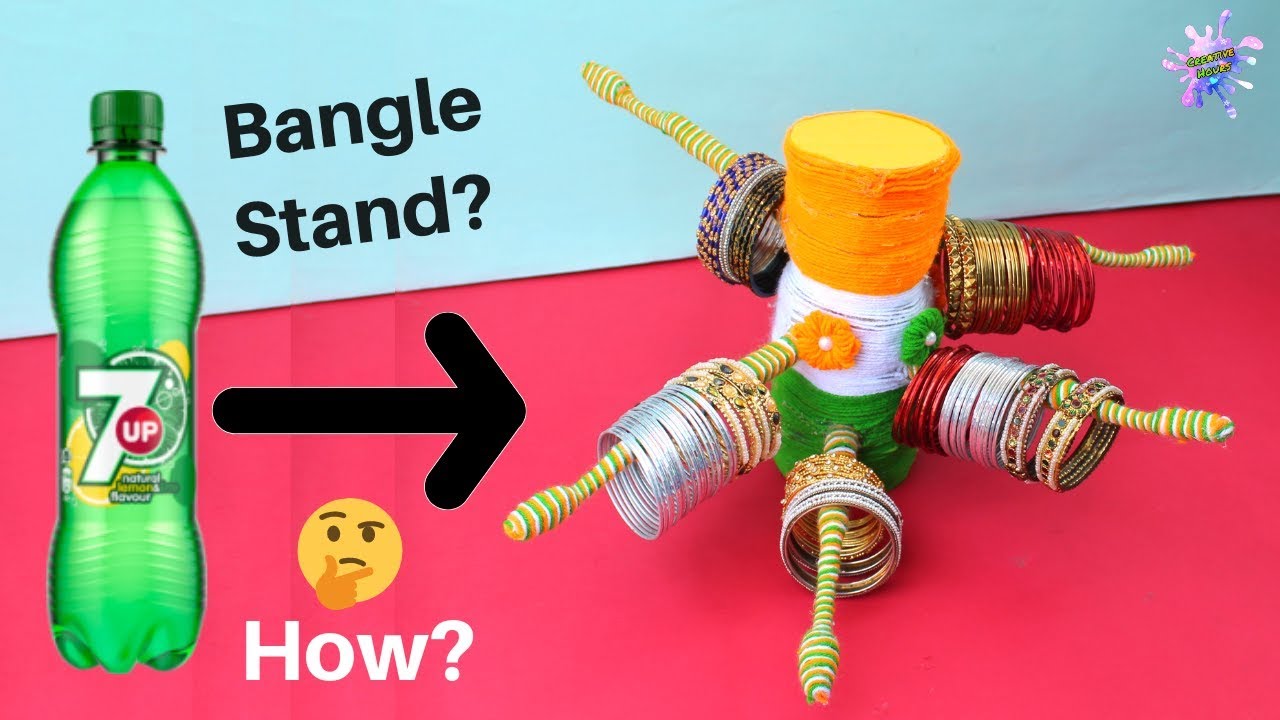 Bangle Stand making at Home with Waste Toothbrush & Plastic Bottle ...