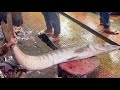 Incredible Big Barracuda  Fish Cutting Skills In Fish Market | Fish Cutting Skills