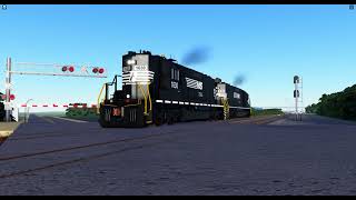NS Light engine move with SD40-2 1630 and 6195 both Ex N&W Units